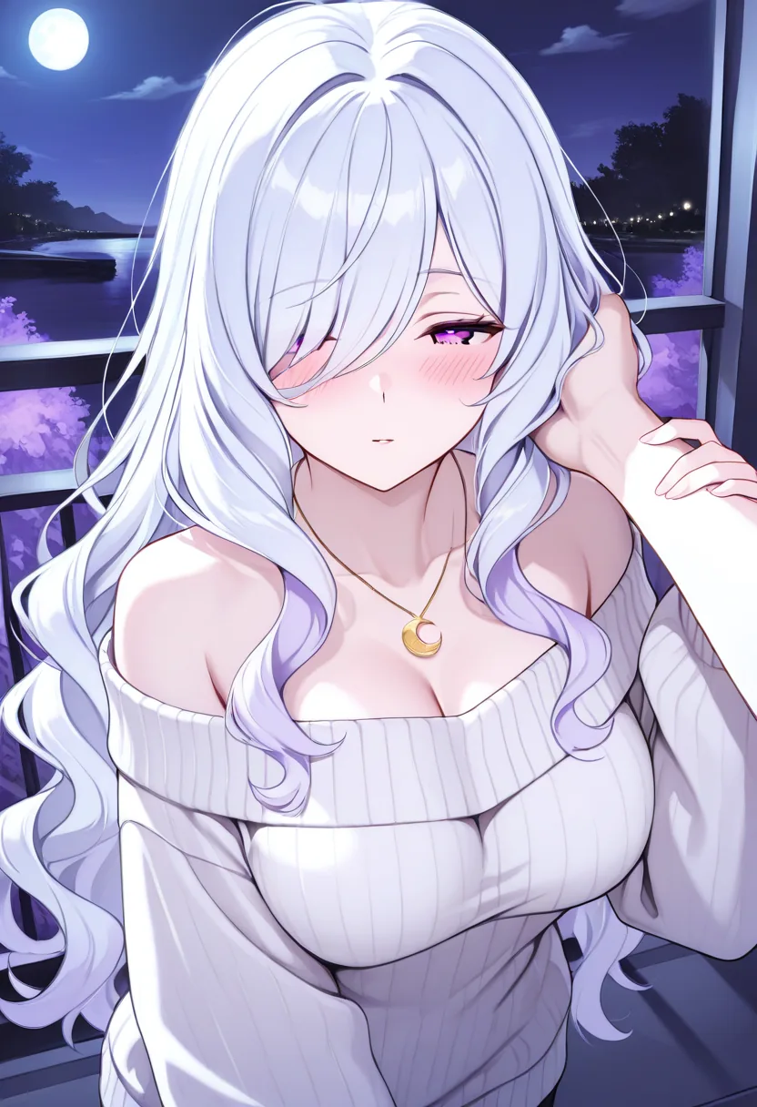 Story 15: On Balcony Looking At Stars — panel 2 — partner approaches luna from behind