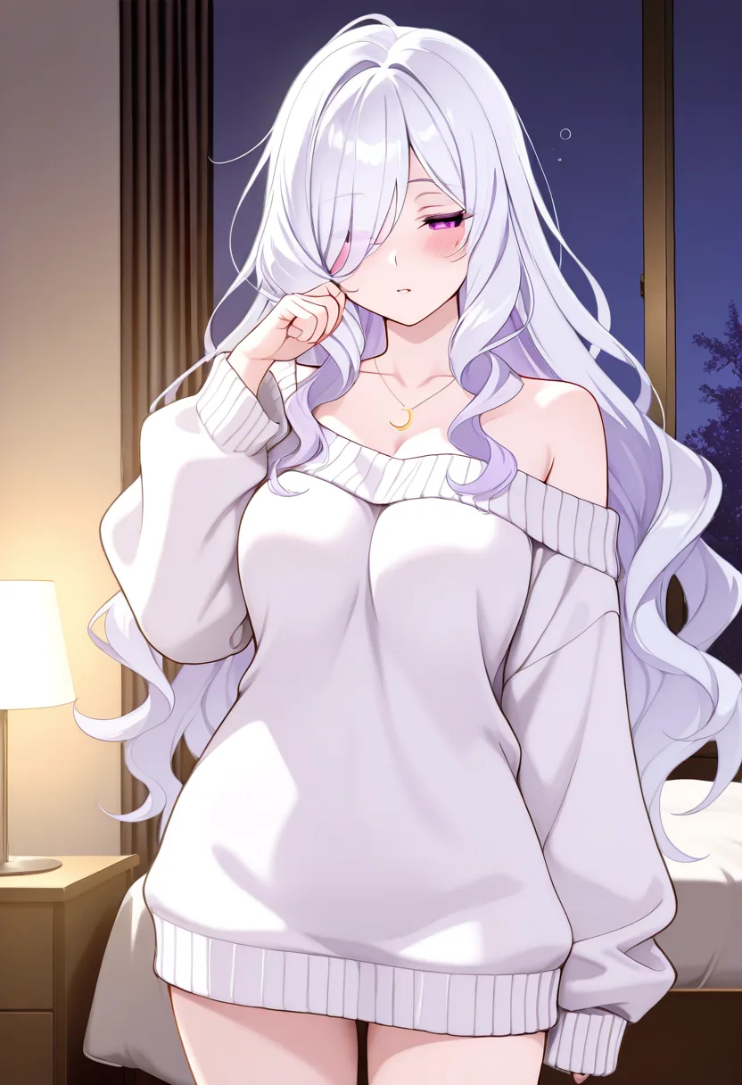 Story 17: In Oversized Sweater Looking At Stars — panel 2 — partner approaches luna from behind