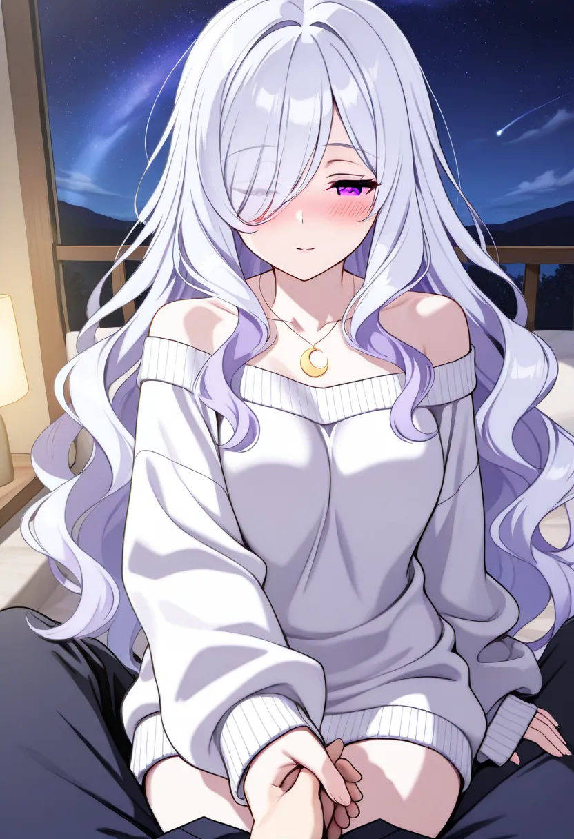 Story 23: Looking Out Window — panel 3 — luna and partner holding hands