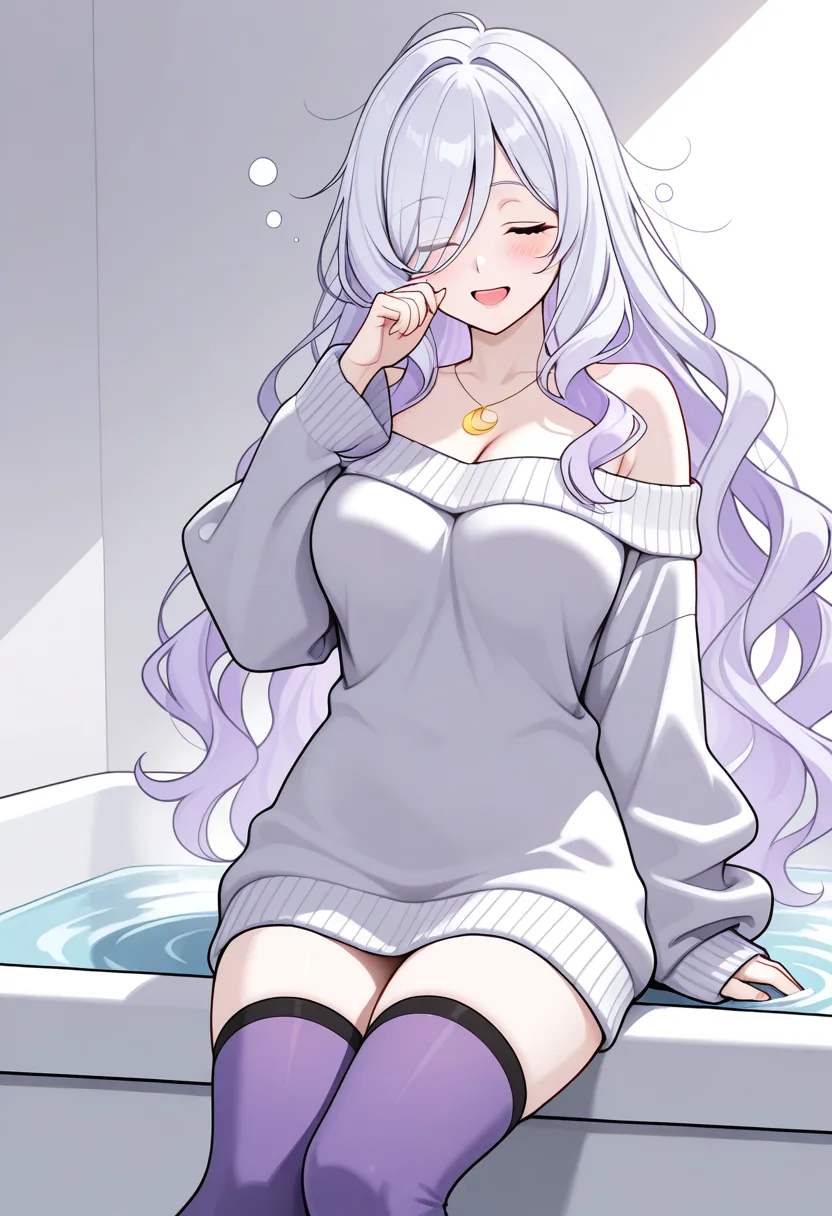 Story 96: Bathroom Entry — panel 2 — bath preparation
