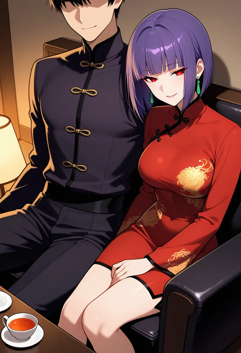 Story 9: Tea Arrival — panel 2 — flirtatious gaze