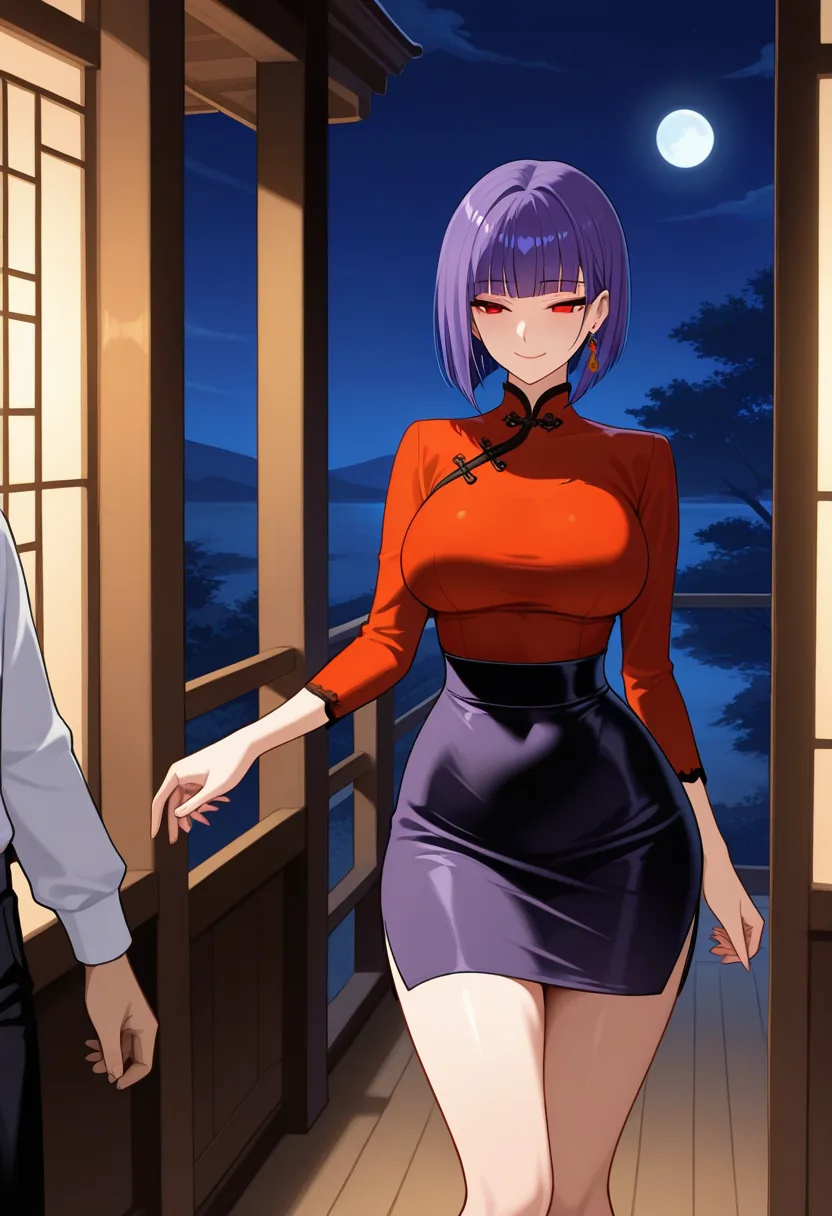 Story 21: Garden Encounter — panel 2 — tense flirtation