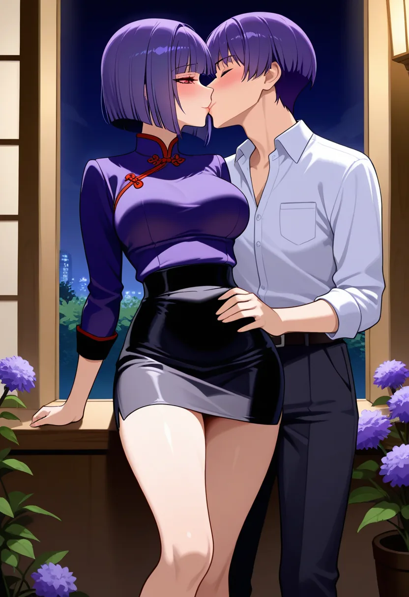 Story 42: Suggestive Glance — panel 2 — escalating kiss