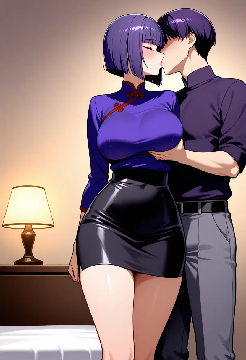 Story 46: Seductive Pose — panel 2 — escalating kiss