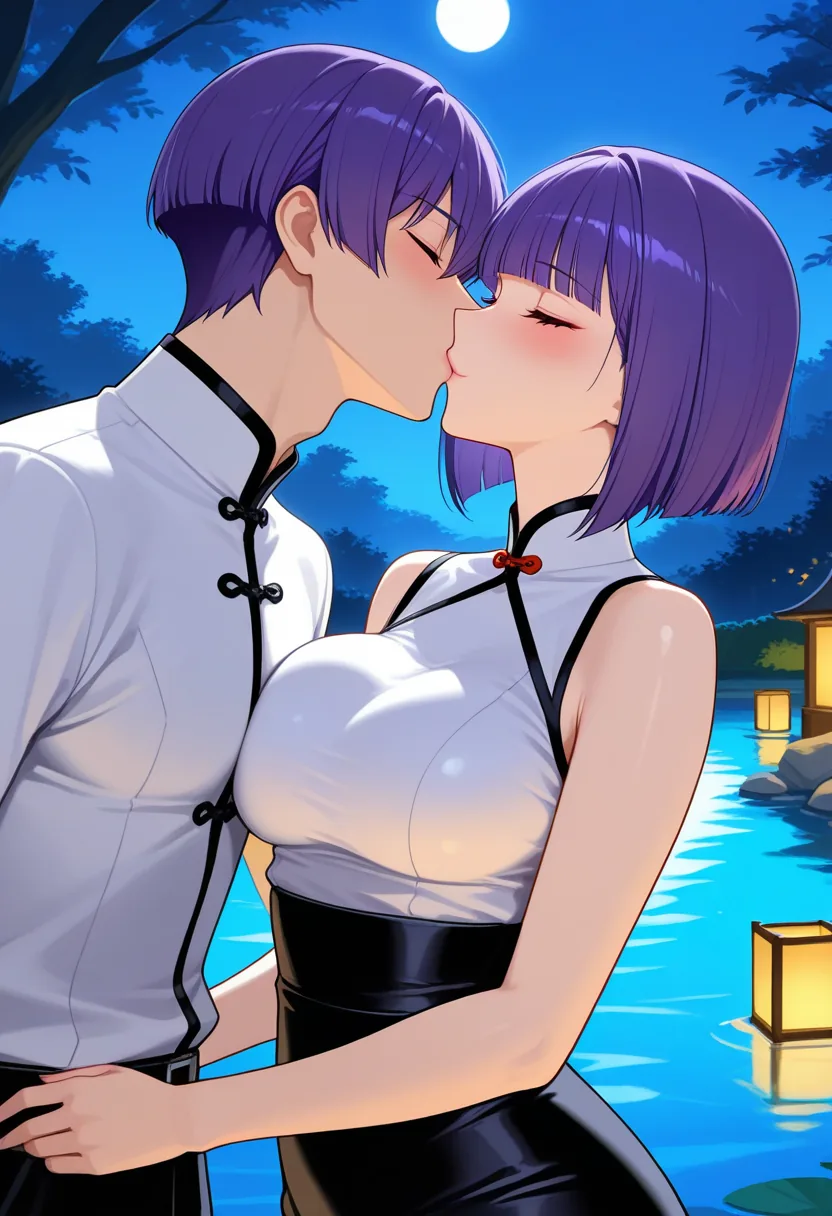 Story 60: Garden Stroll — panel 2 — flirtatious moment