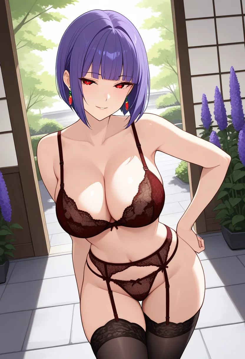 Story 82: Clothed In Garden — panel 4 — in lingerie