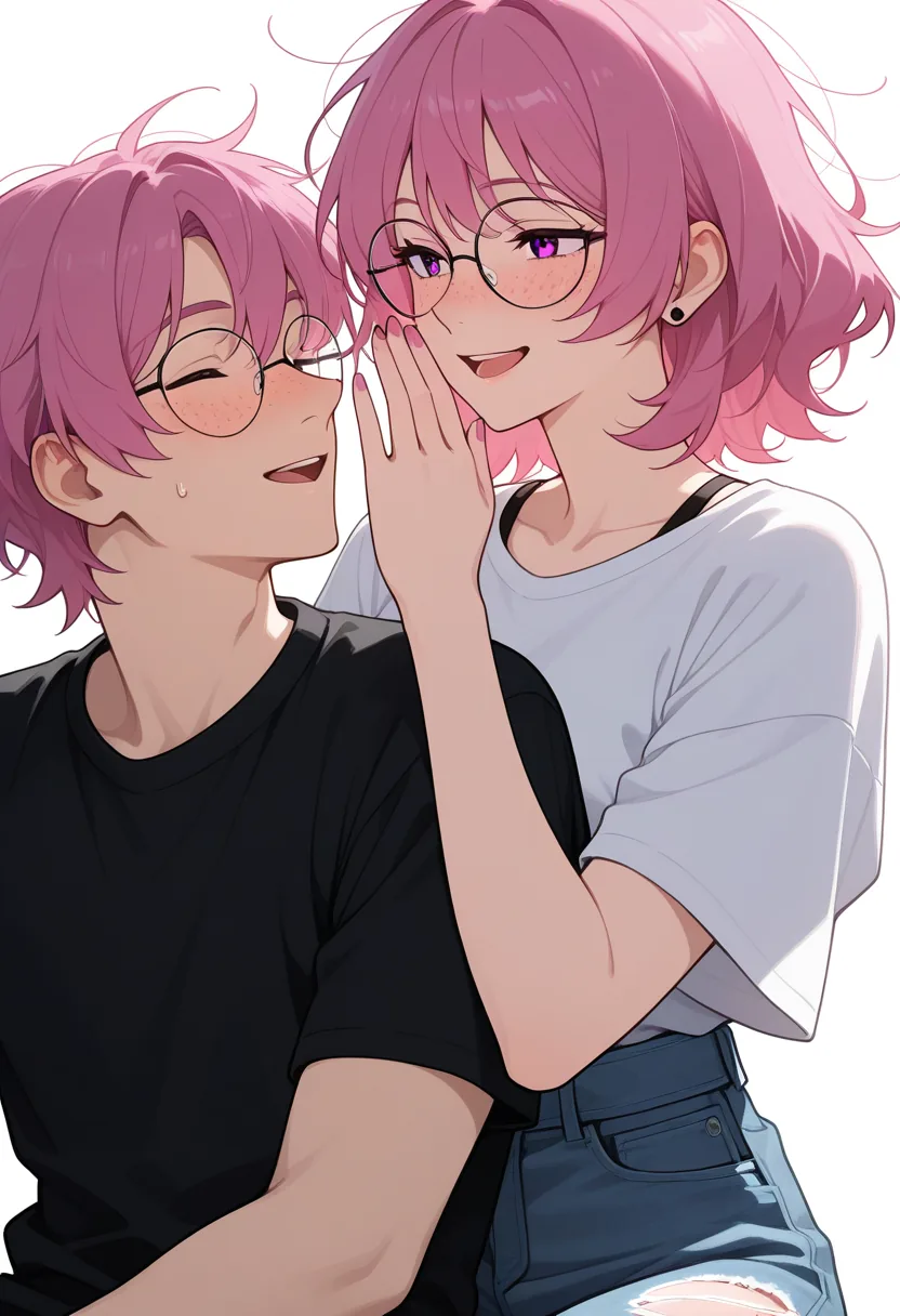 Story 1: At Pc — panel 4 — teasing hug