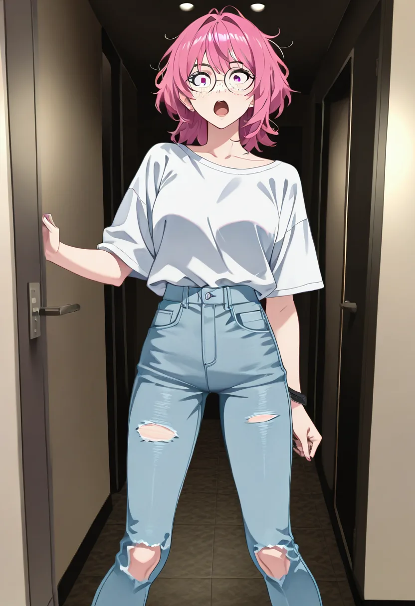 Story 8: In Hotel Room Post Cosplay — panel 2 — mika gets knocked on