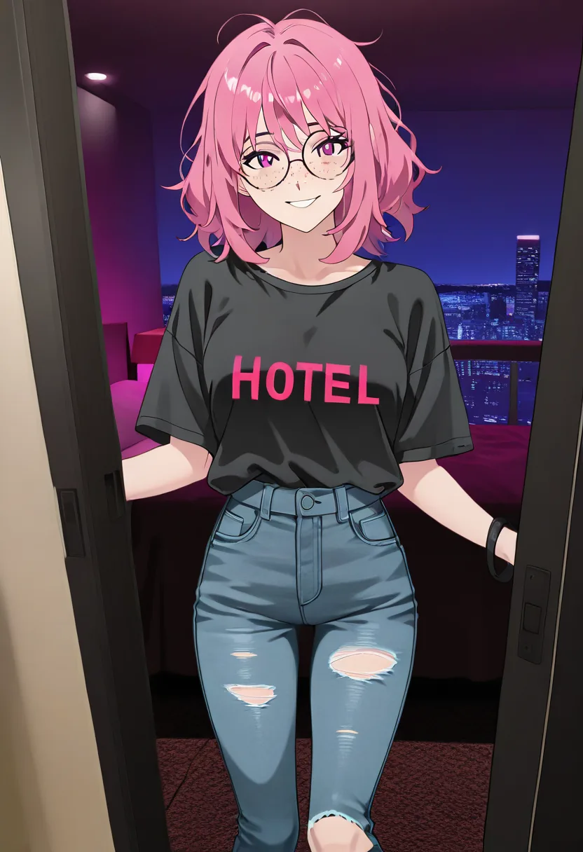 Story 8: In Hotel Room Post Cosplay — panel 3 — mika invites guest in