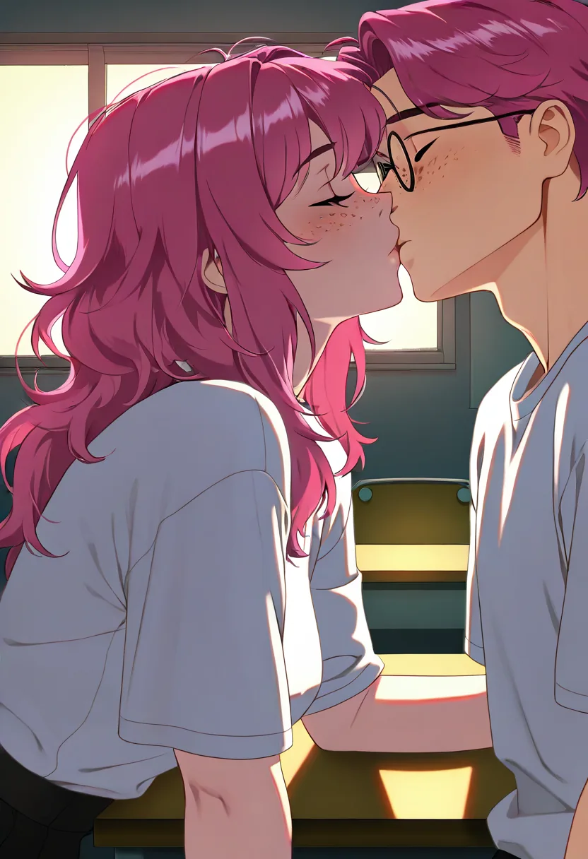 Story 9: At Desk Sleepy — panel 4 — gentle foreplay at desk