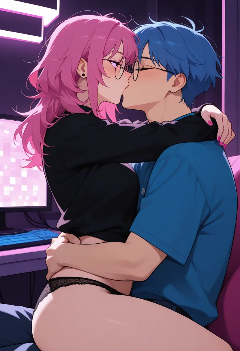 Story 13: Setting Up Stream — panel 6 — lingerie reveal