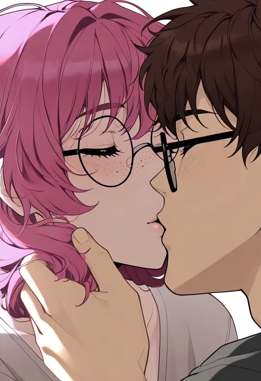 Story 15: Waking Up At Desk — panel 4 — foreplay kiss