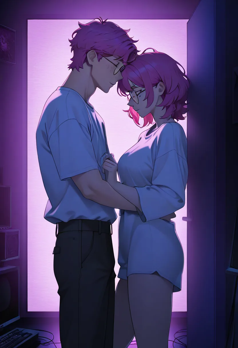 Story 16: Stream Setup — panel 3 — flirty banter