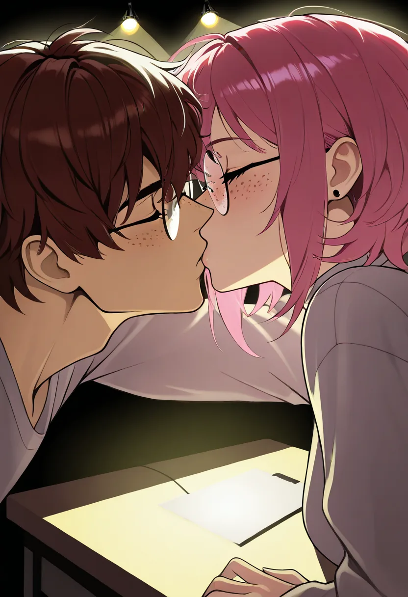 Story 16: Stream Setup — panel 4 — first kiss
