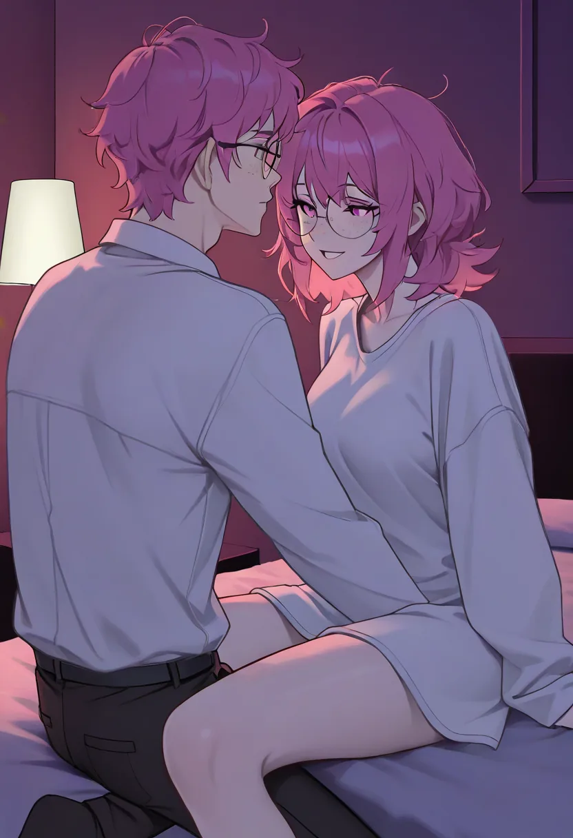 Story 17: Hotel Room Messy — panel 2 — playful teasing