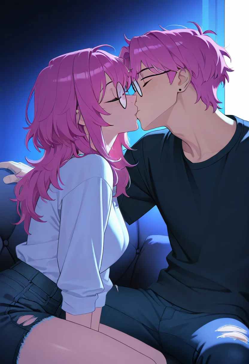 Story 19: Stream End Desk — panel 4 — first kiss