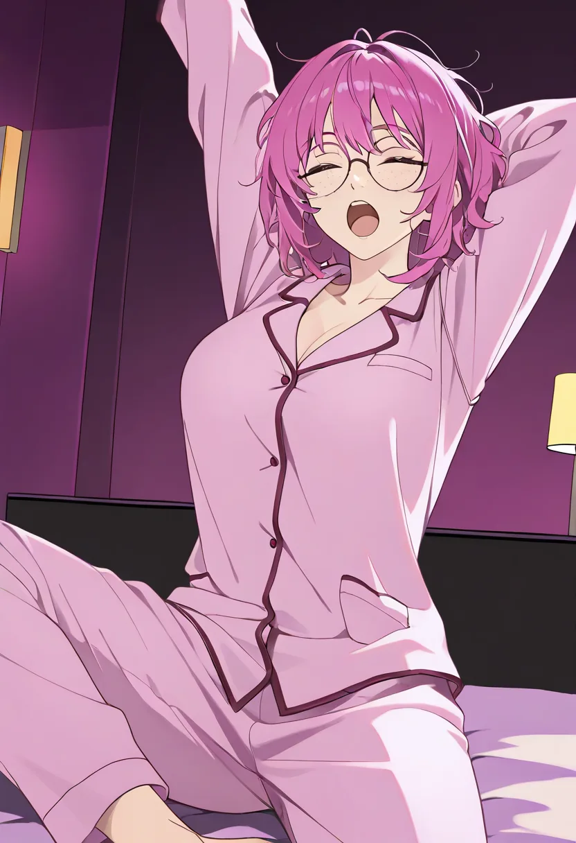 Story 20: Hotel Room Entry — panel 2 — change into pajamas