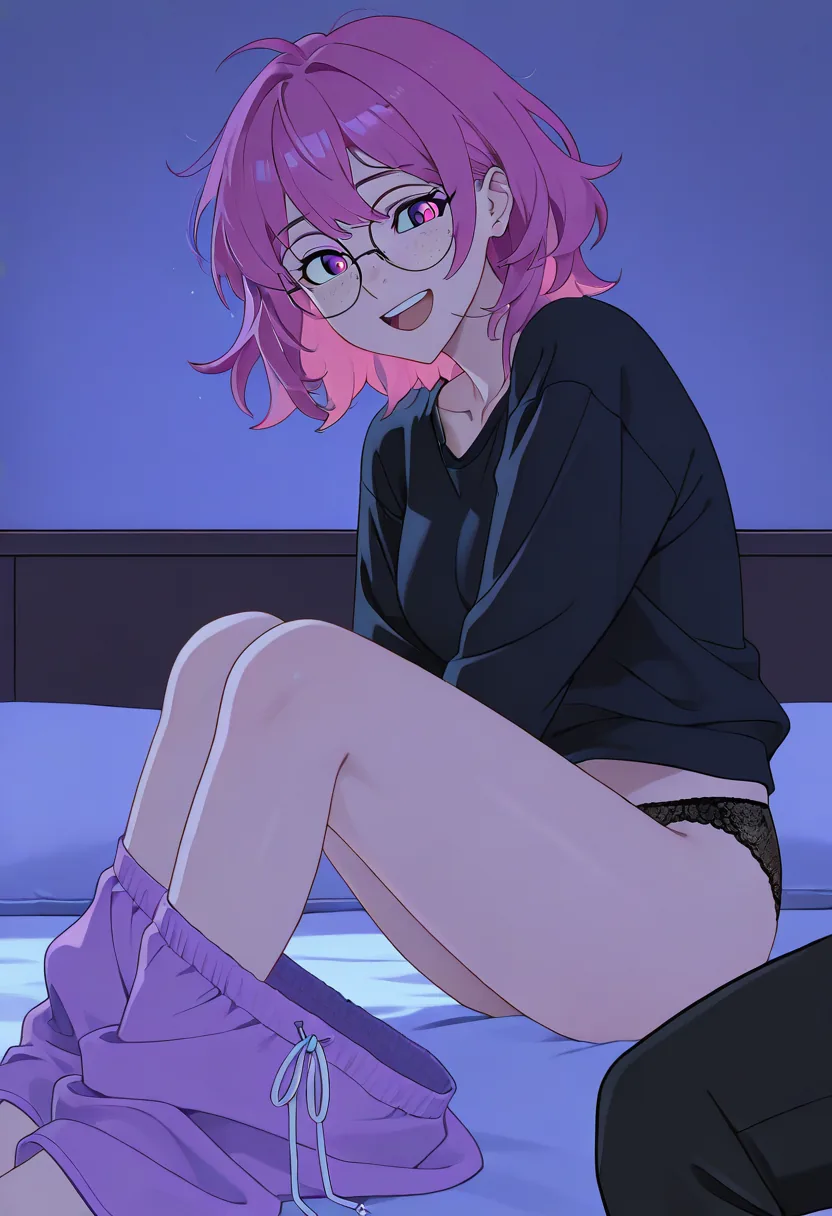 Story 20: Hotel Room Entry — panel 6 — bralette and panties