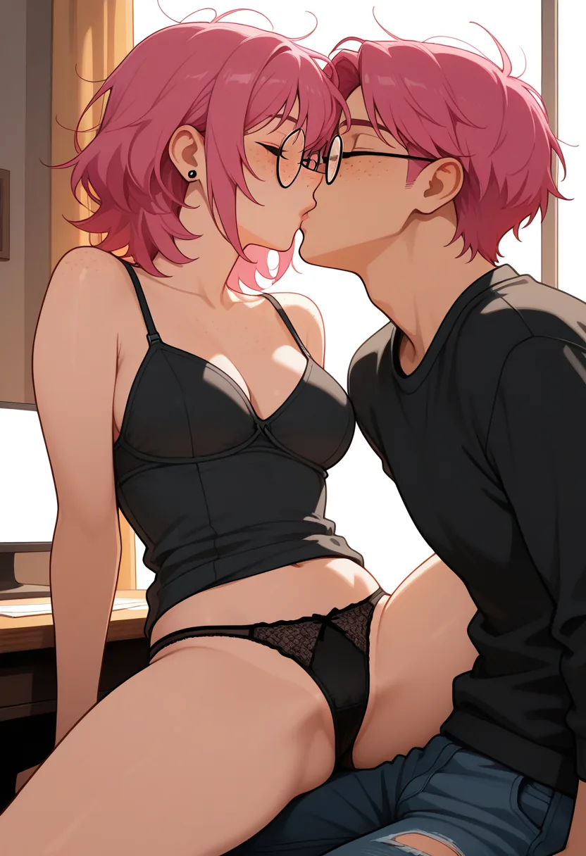 Story 24: Waking Up — panel 5 — desk kissing