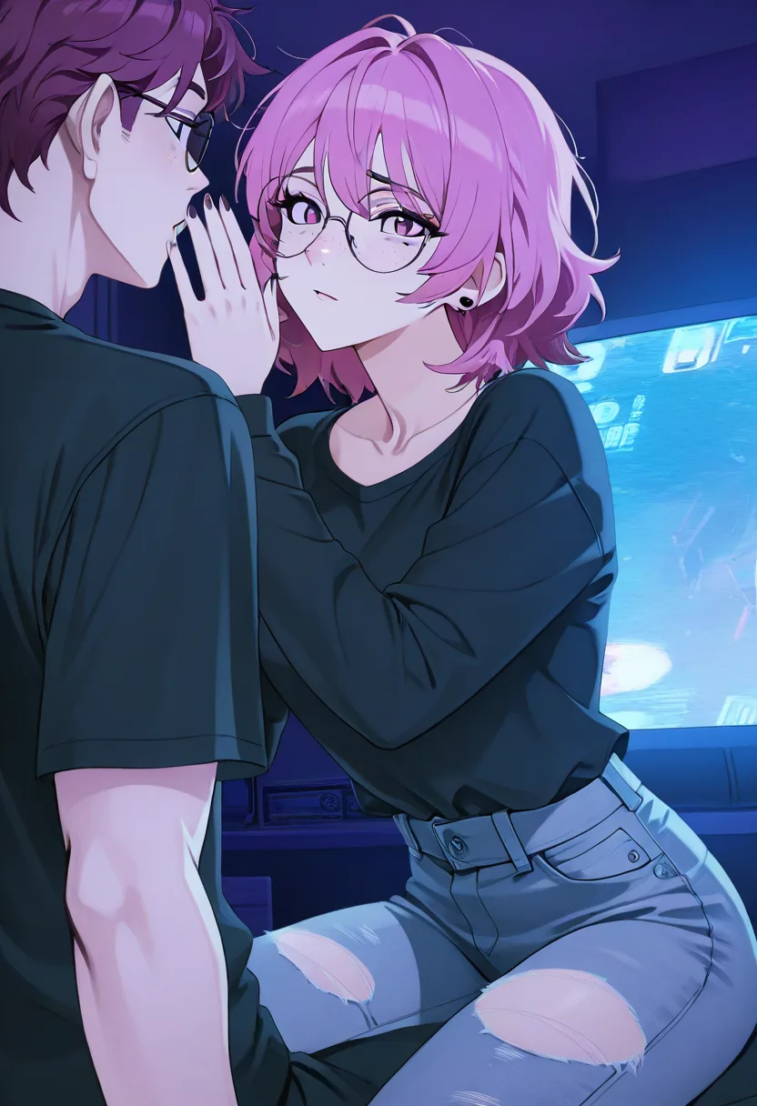 Story 28: Dressing Room Clothed — panel 3 — partner enters room clothed