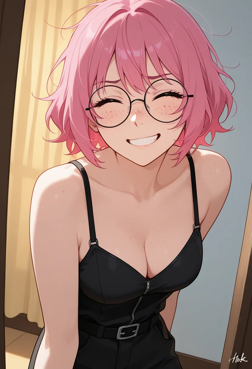 Story 35: In Cosplay — panel 3 — quick kiss behind curtains