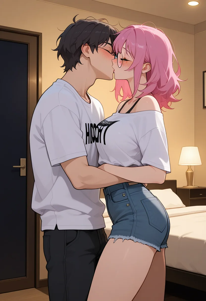 Story 38: Convention Tired — panel 3 — impulsive kiss