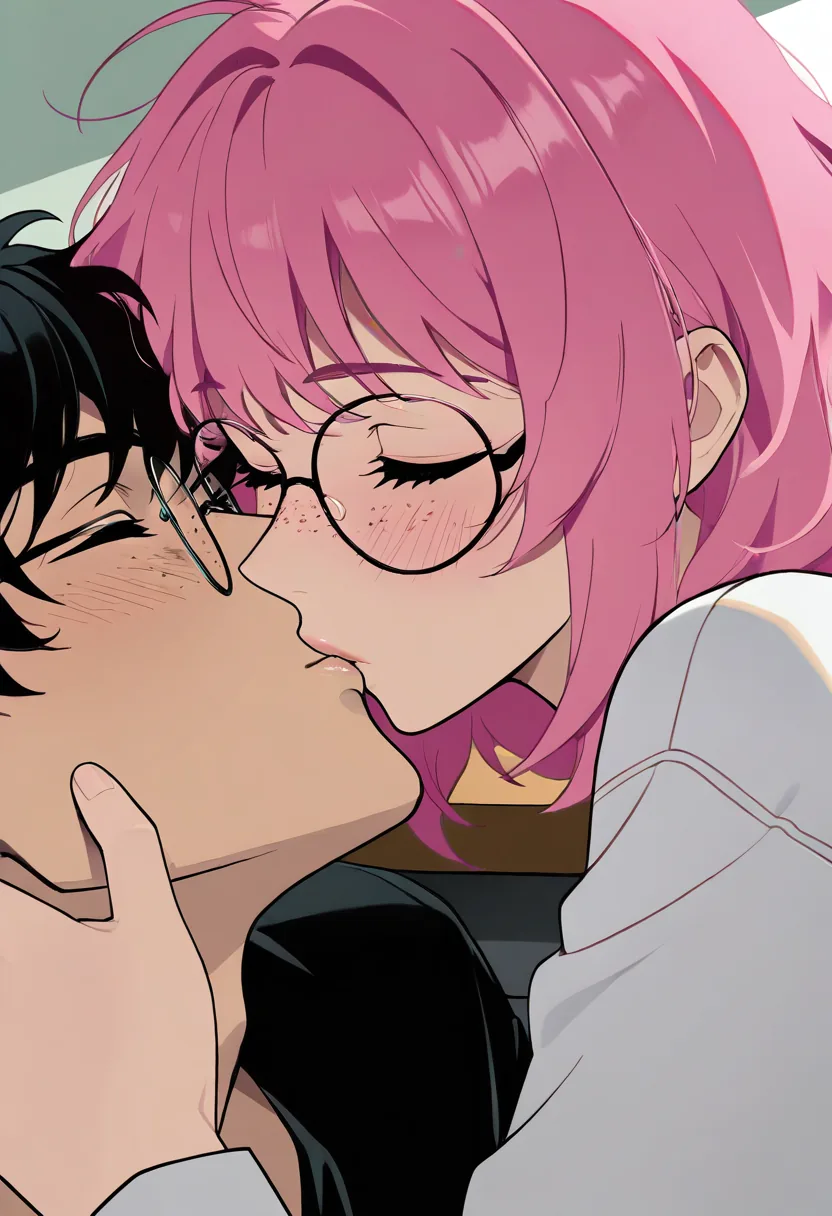 Story 42: Sleepy At Desk — panel 2 — partner wakes her suggestive