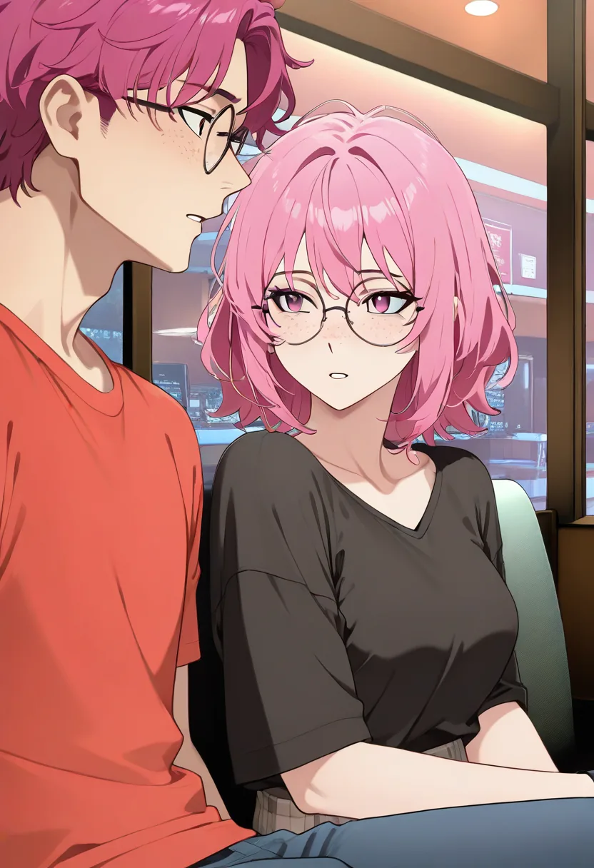 Story 56: Manga Cafe Reading — panel 3 — deepening connection