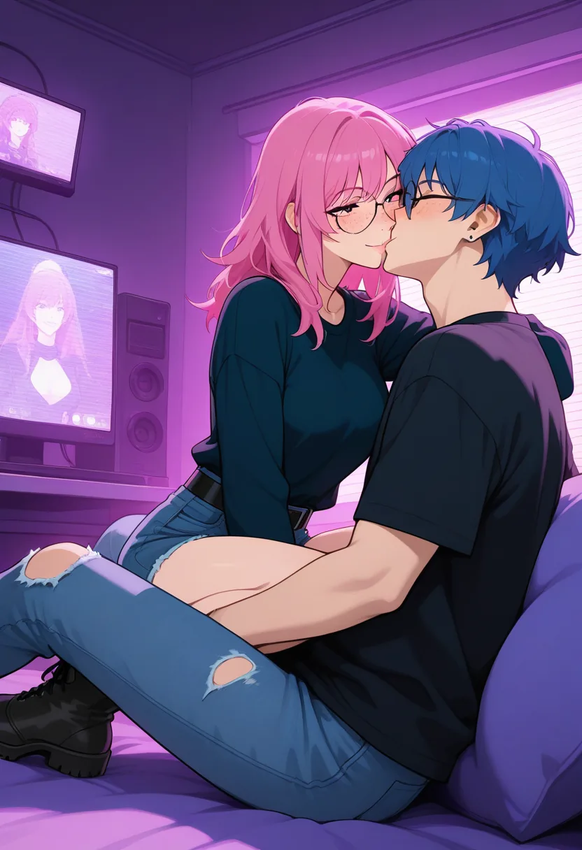 Story 57: Gaming Setup — panel 2 — flirty interaction