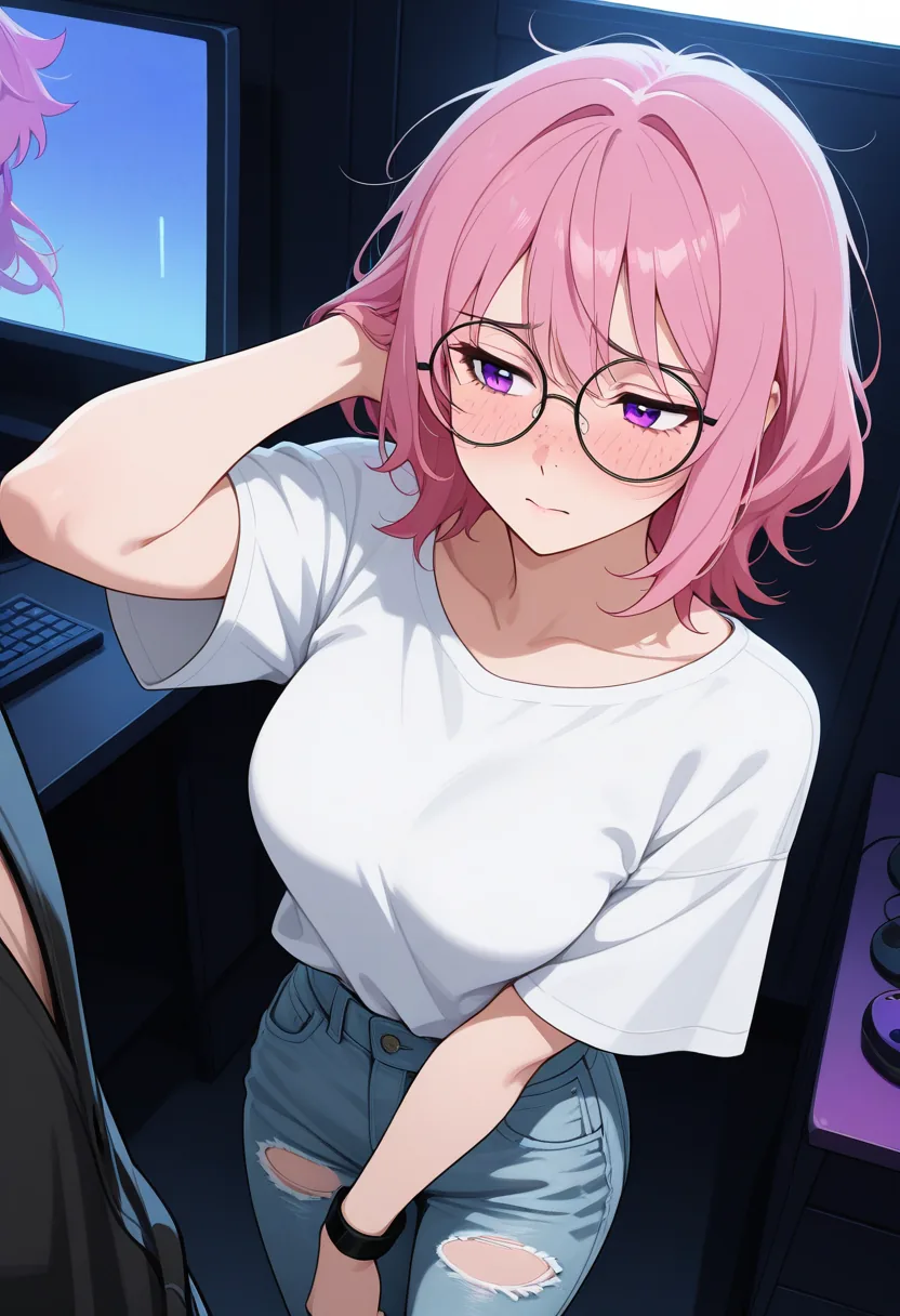 Story 59: Gaming Setup — panel 2 — flirty banter
