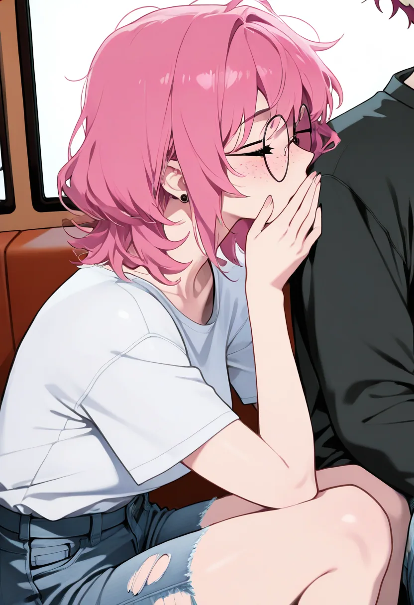 Story 68: Manga Cafe Reading — panel 2 — sharing booth