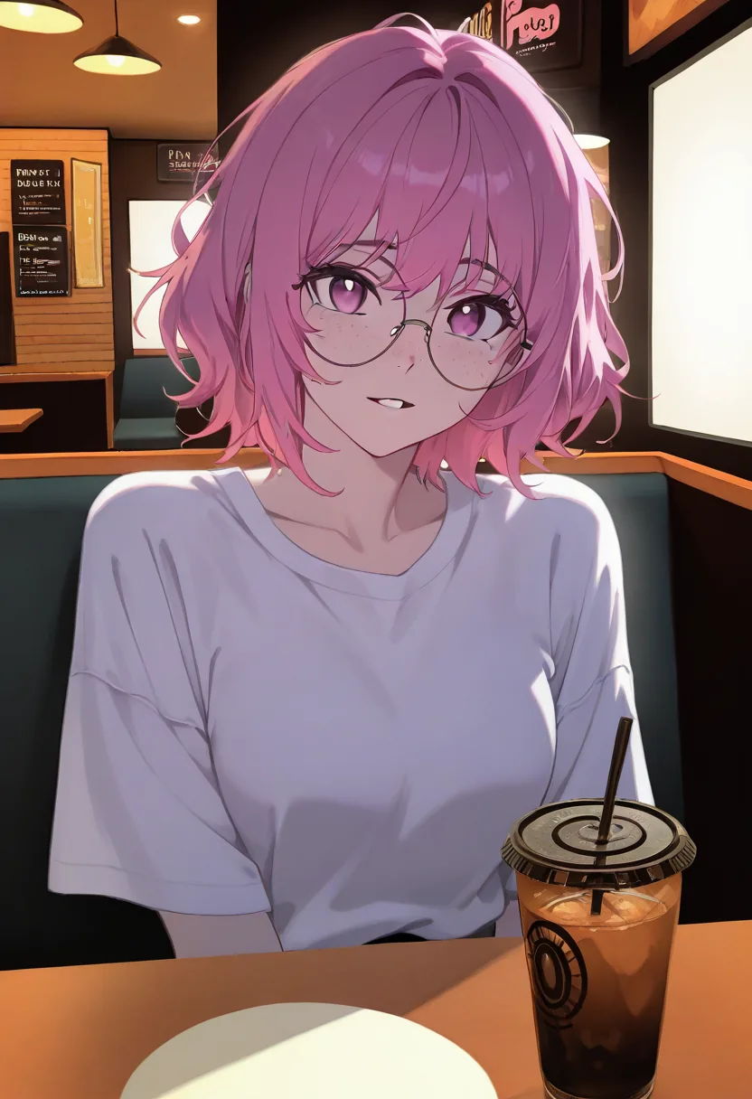 Story 77: Reading Manga Clothed — panel 2 — spilled drink friend reacting