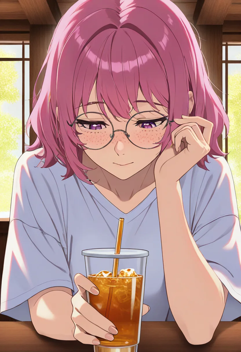 Story 77: Reading Manga Clothed — panel 3 — mika blushing friend wiping