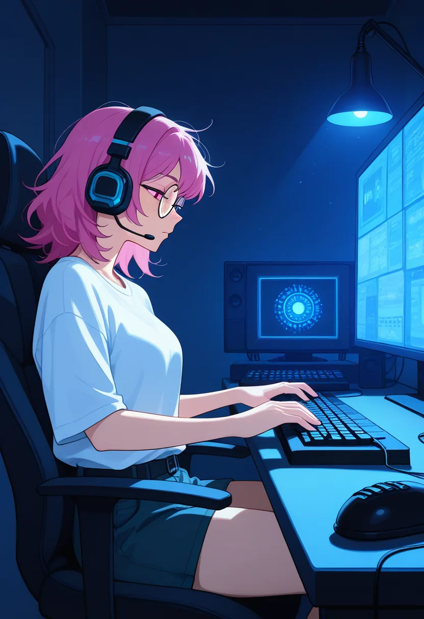 Story 78: Stream Setup Glow — panel 1 — stream setup glow