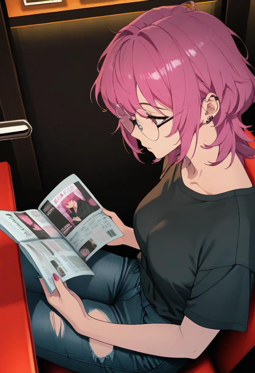 Story 83: Manga Cafe Booth — panel 1 — manga cafe booth