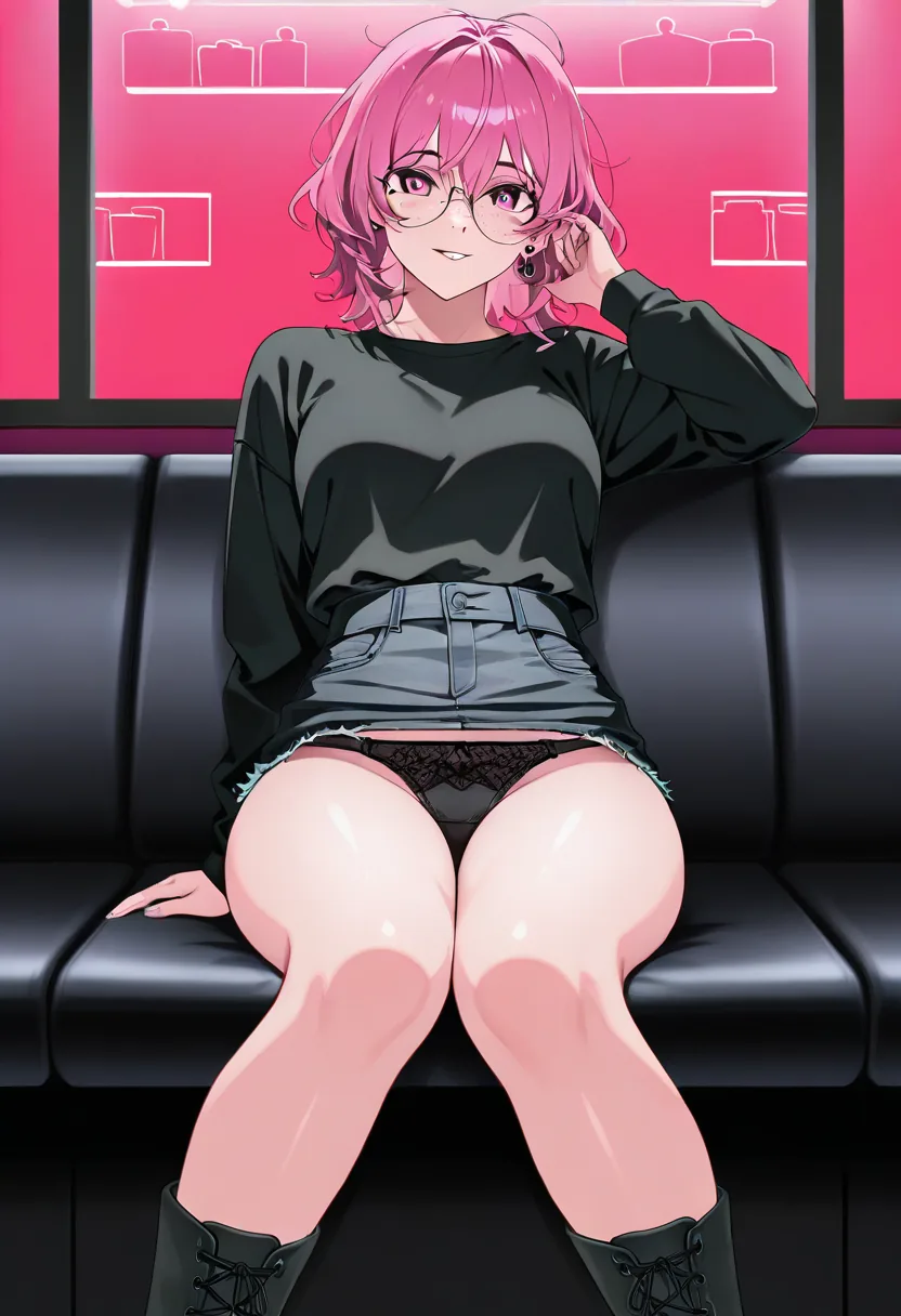 Story 83: Manga Cafe Booth — panel 3 — bralette visible