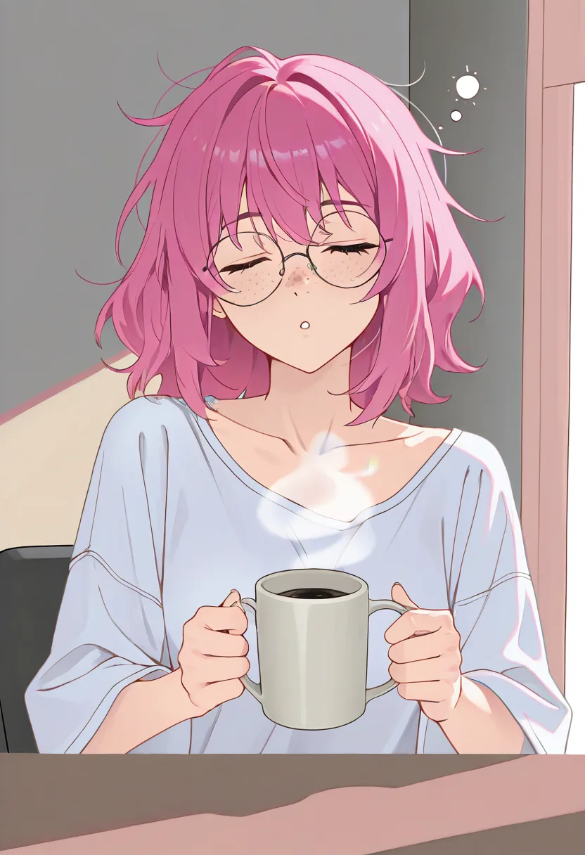 Story 89: Sleepy Morning — panel 2 — coffee time