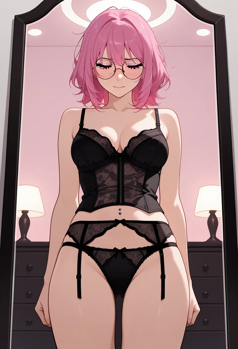 Story 96: Taking Off Cosplay — panel 3 — removing lingerie