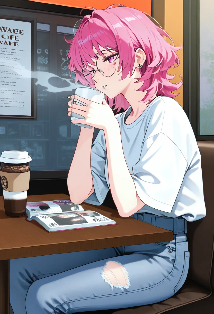 Story 99: Waking Up Clothed — panel 2 — at cafe ordered