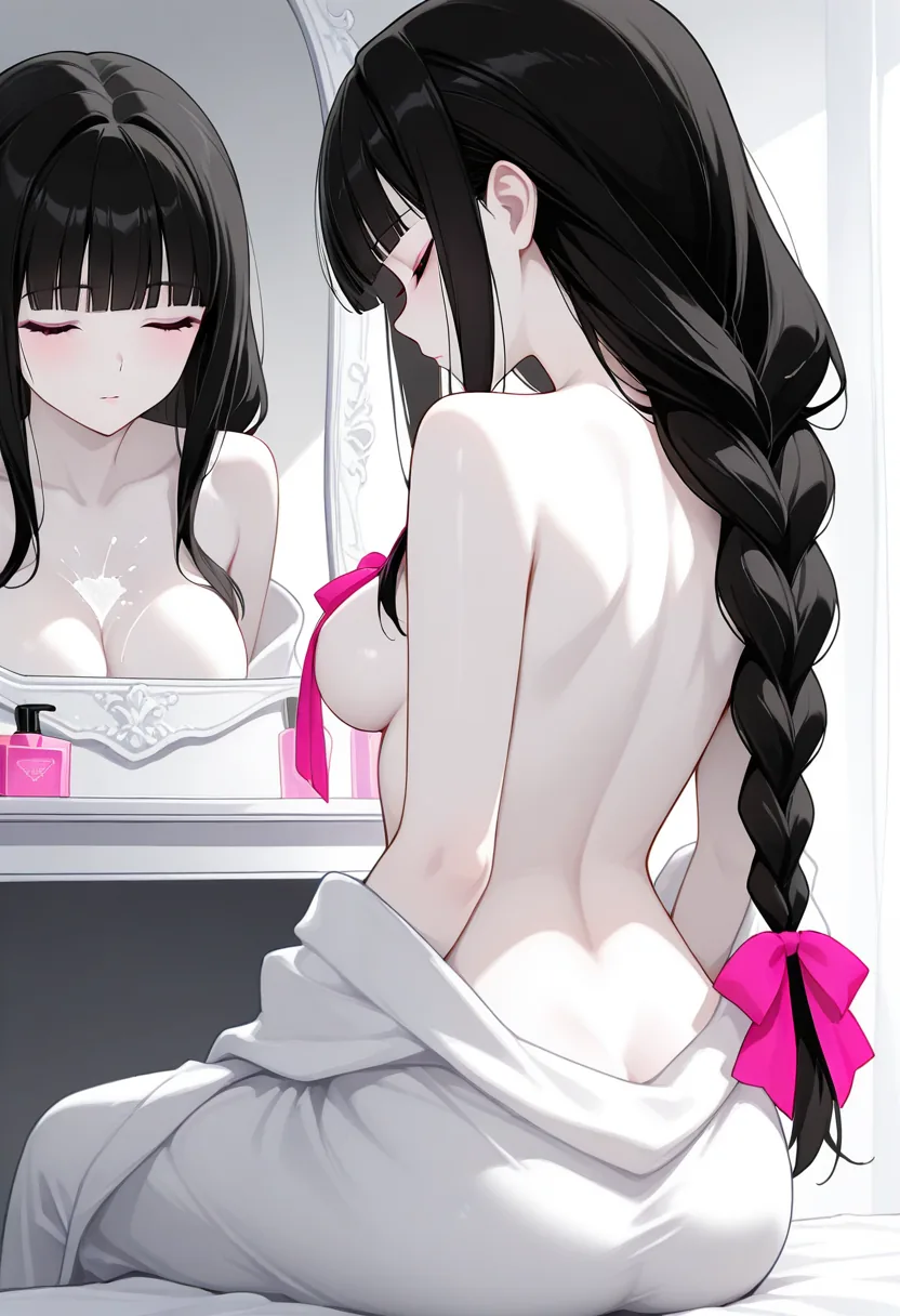 Story 5: Vanity Mirror — panel 4 — robe dropping