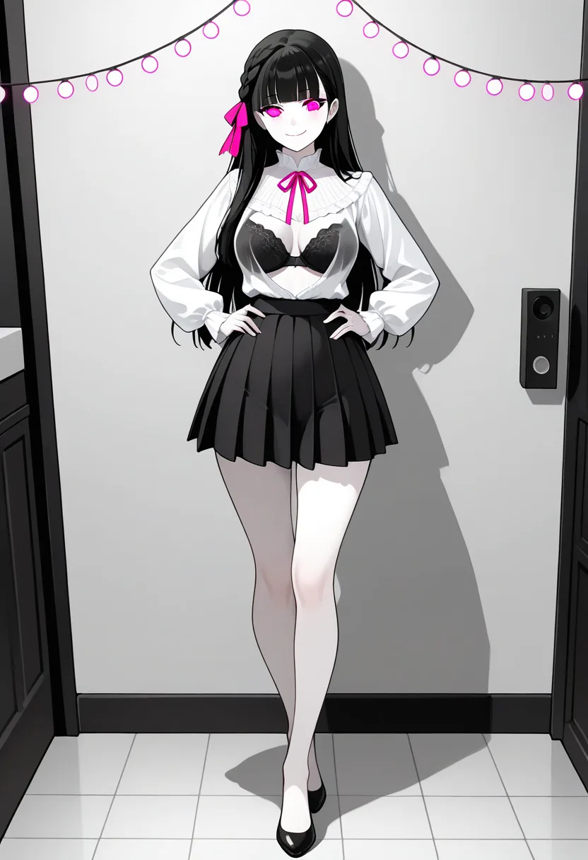 Story 11: Arranging — panel 4 — dress dropped