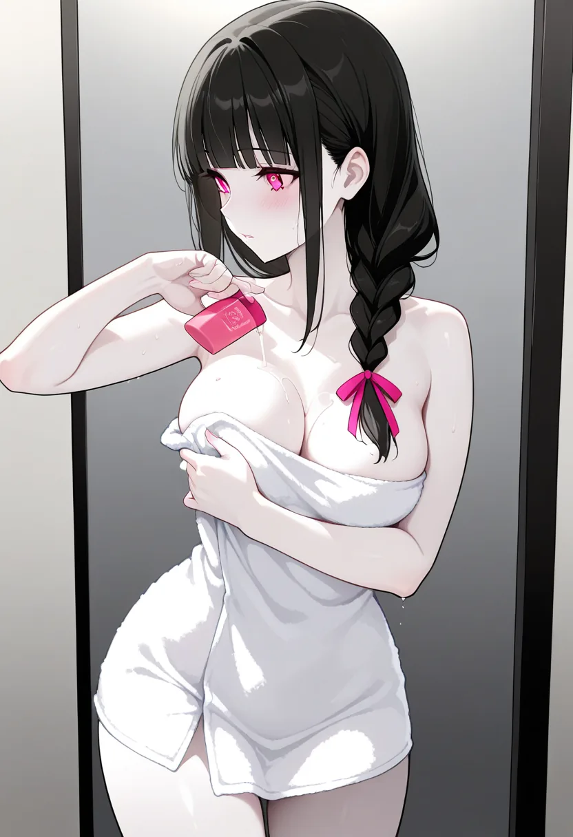 Story 18: Products Lined — panel 3 — towel slipping