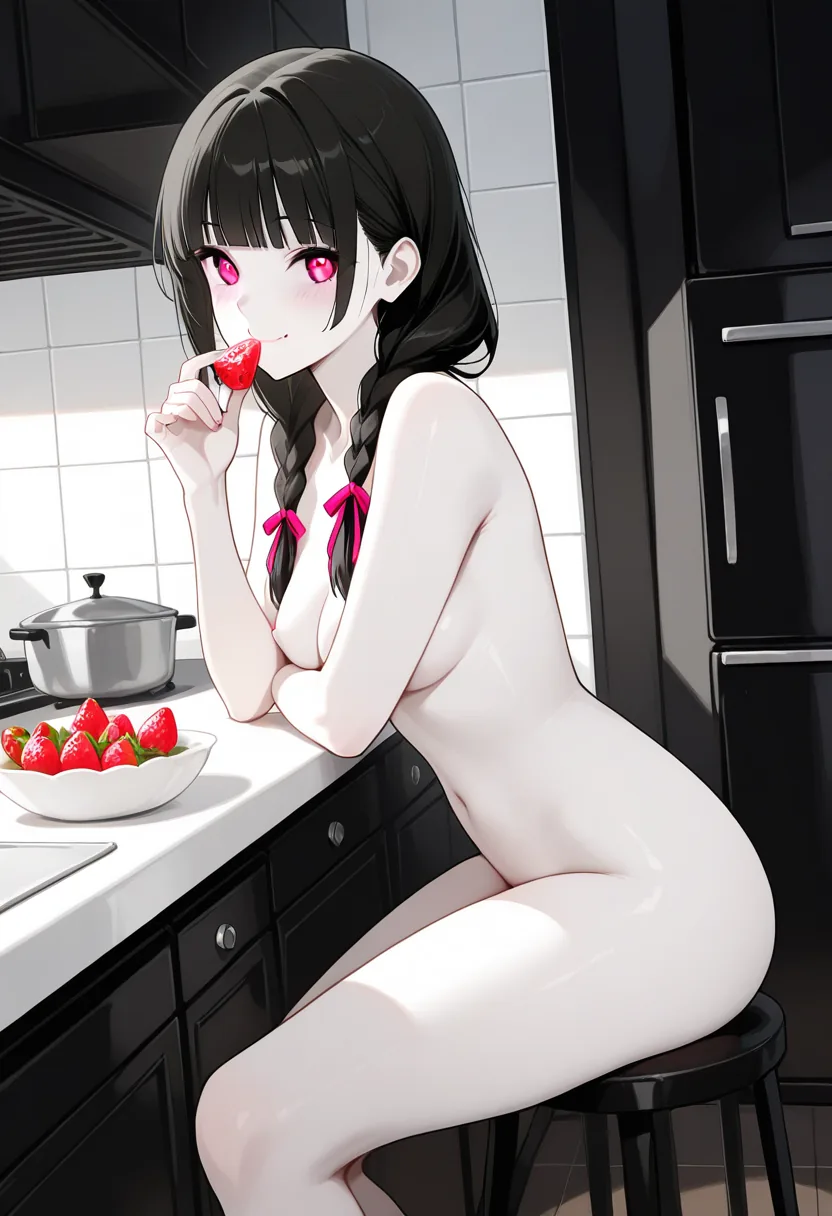 Story 20: Fridge Light — panel 5 — strawberry nude