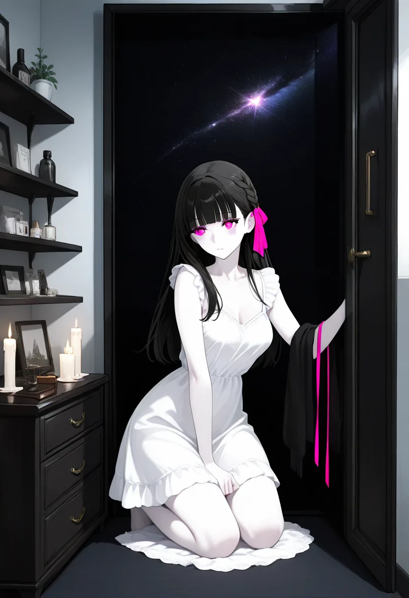 Story 30: Closet Door — panel 2 — arranging items