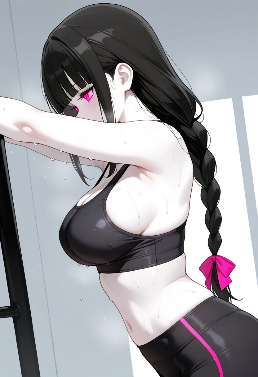 Story 46: Workout Ready — panel 4 — bra off