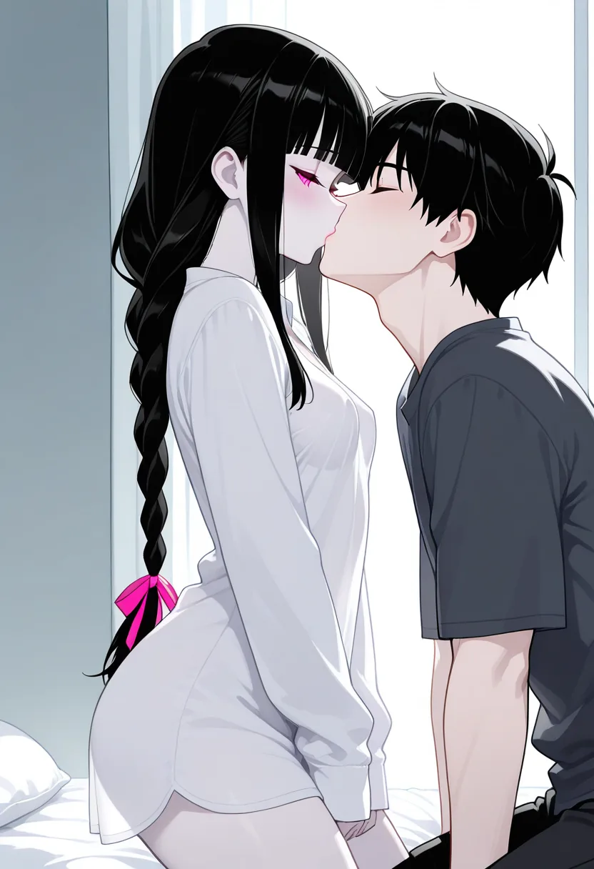 Story 64: Morning Cling — panel 2 — sleepy kiss