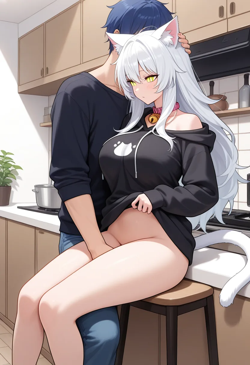 Story 41: Kitchen Tease — panel 2 — escalating touch