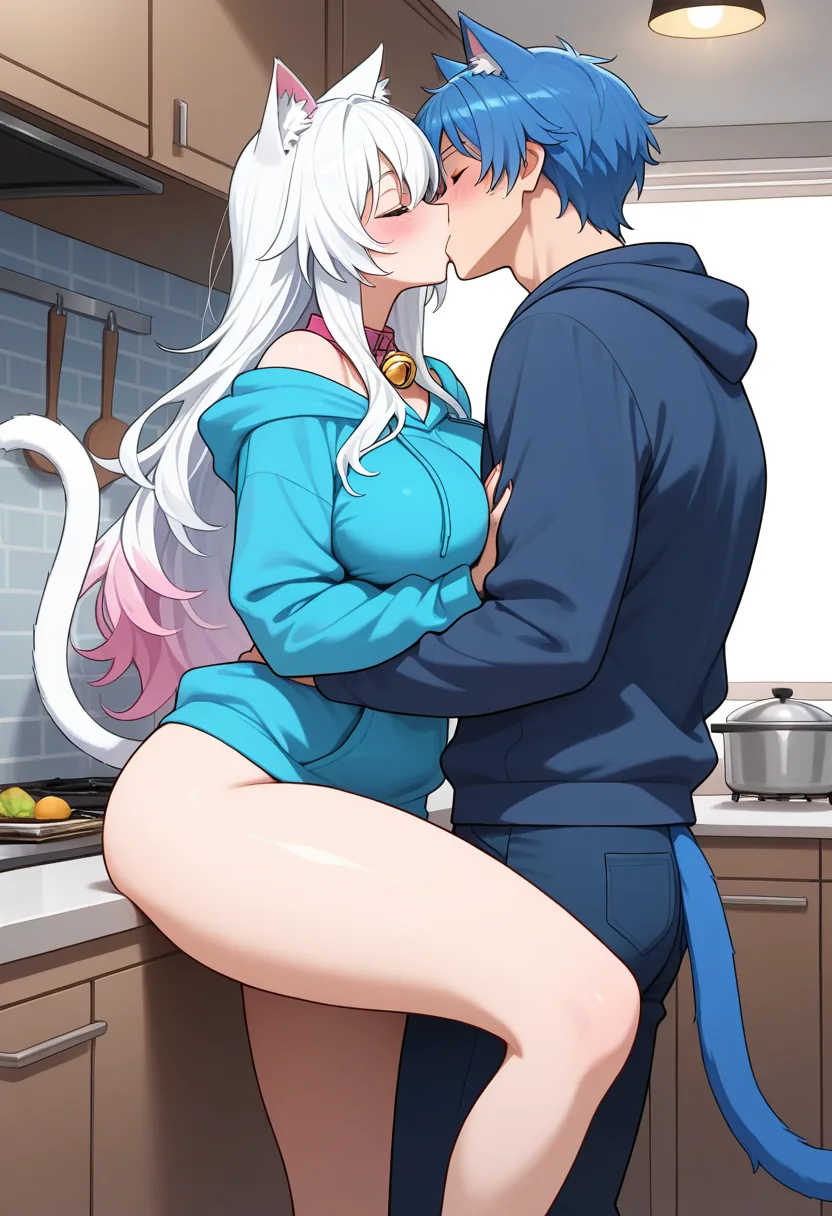 Story 48: Kitchen Tease — panel 2 — escalating touch