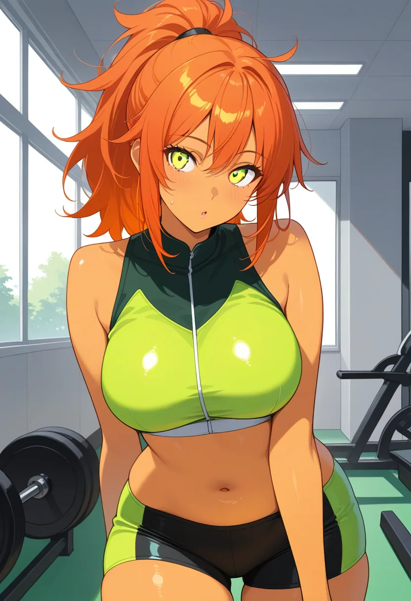 Story 1: Intense Workout — panel 2 — buddy approaches