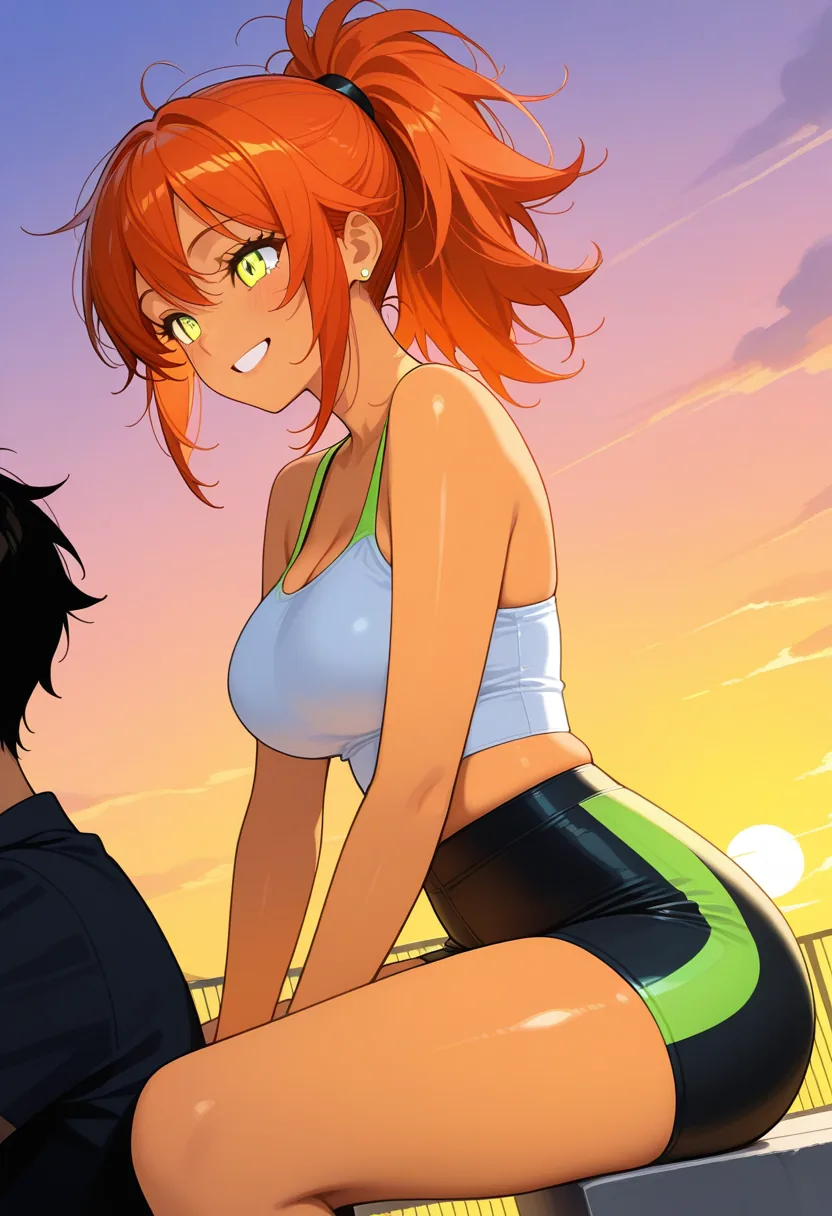 Story 2: Rooftop View — panel 2 — boyfriend joins